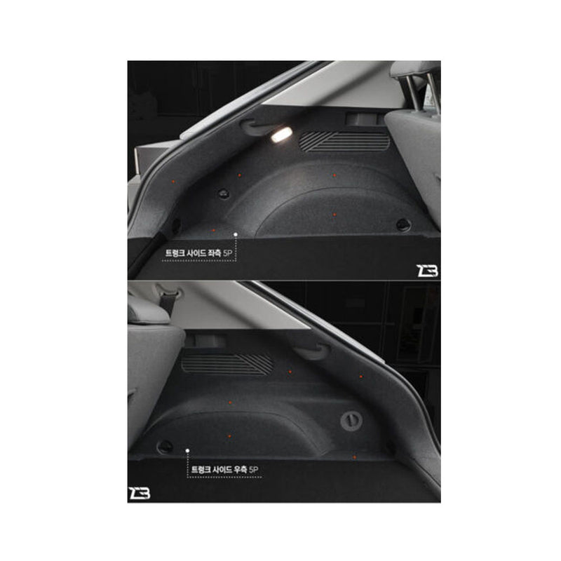 Paquete de 3 tipos de cubierta de fieltro para maletero, interior antiarañazos para Hyundai Ioniq5