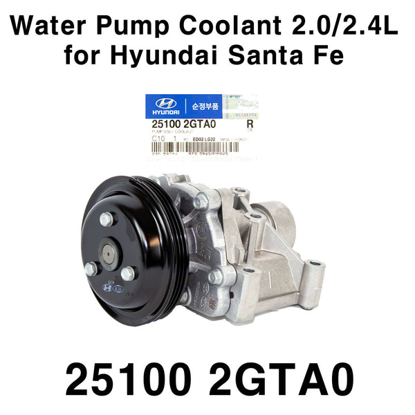 OEM Water Pump Coolant 2.0/2.4L 251002GTA0 for Hyundai Santa Fe Sport 2017-2018