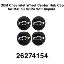 OEM Chevrolet Black Color Wheel Center Cap Black 4P for Malibu Cruze Volt Impala