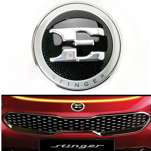 Insignia del emblema del logotipo E de la parte superior del capó delantero OEM 86330 J5100 para Kia Stinger 17+