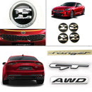 Juego de emblema OEM E Logo GT AWD Stinger + juego de tapacubos de rueda de 18" para Kia Stinger 17-18