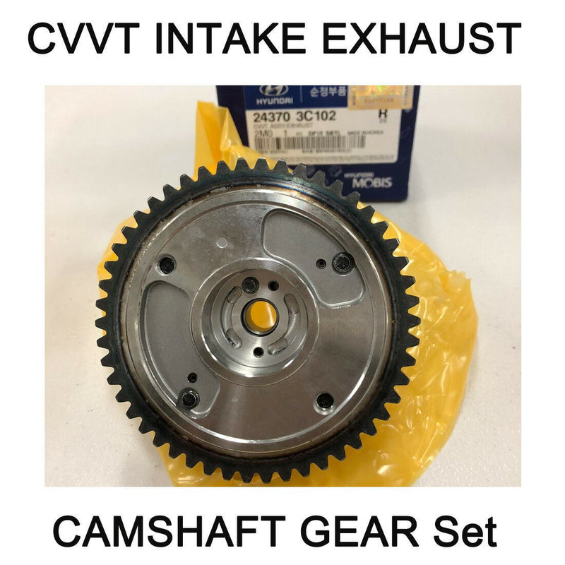 New OEM CVVT Intake Exhaust Camshaft Gear Set for Hyundai Kia 3.3L 3.8L 07-14