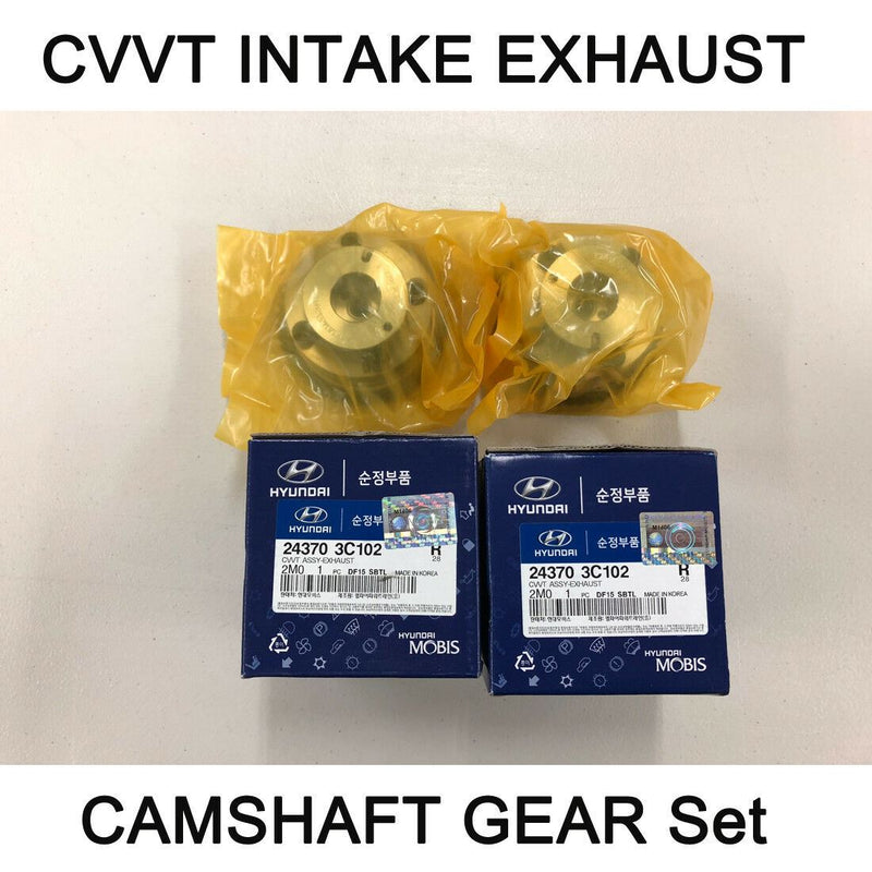 New OEM CVVT Intake Exhaust Camshaft Gear Set for Hyundai Kia 3.3L 3.8L 07-14