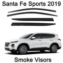 Smoke Window Vent Visors Deflector Rain Guards for Hyundai Santa Fe Sports 2019