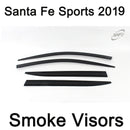 Smoke Window Vent Visors Deflector Rain Guards for Hyundai Santa Fe Sports 2019