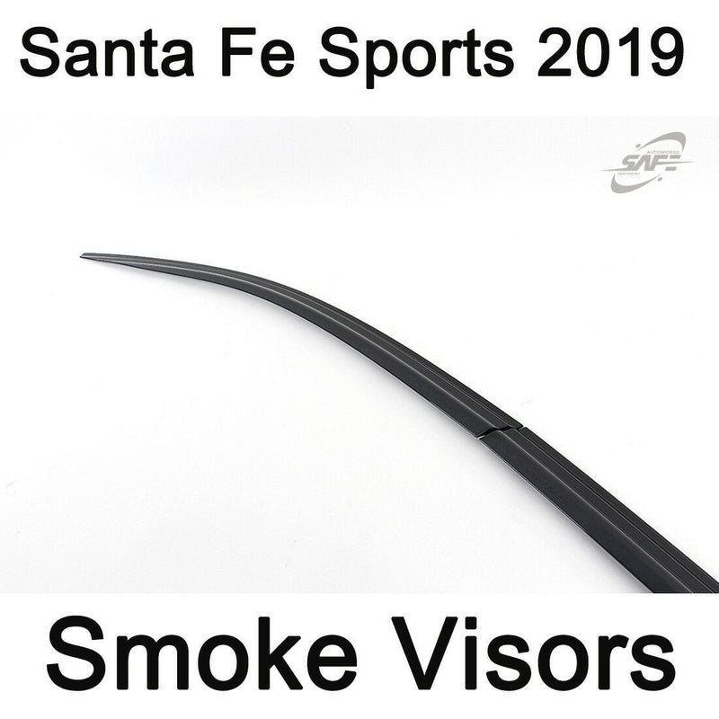 Smoke Window Vent Visors Deflector Rain Guards for Hyundai Santa Fe Sports 2019