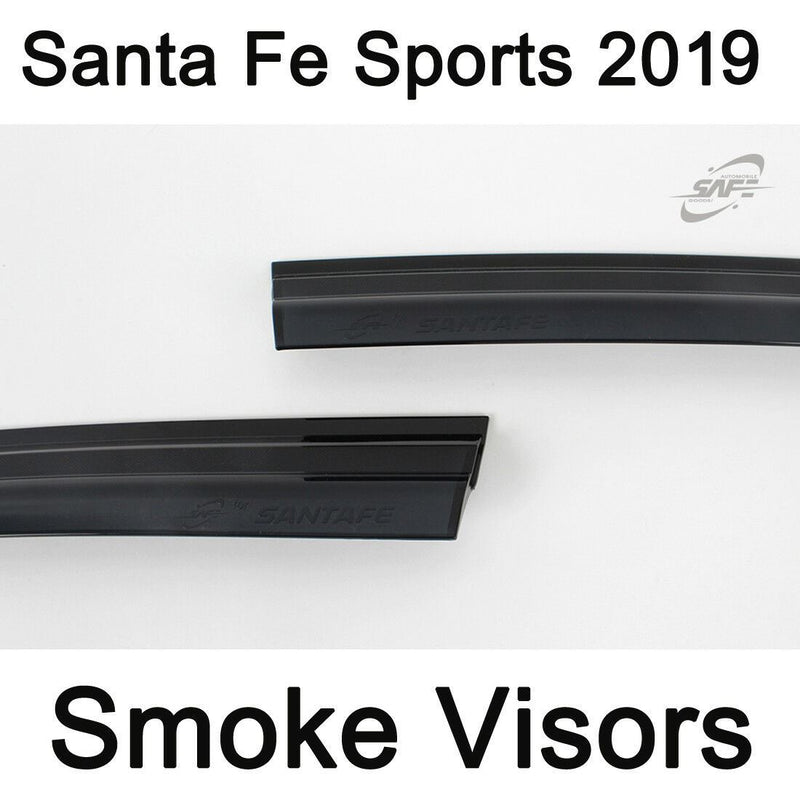 Smoke Window Vent Visors Deflector Rain Guards for Hyundai Santa Fe Sports 2019