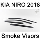 New Smoke Window Vent Visors Deflector Rain Guards for Kia Niro 2017 - 2019