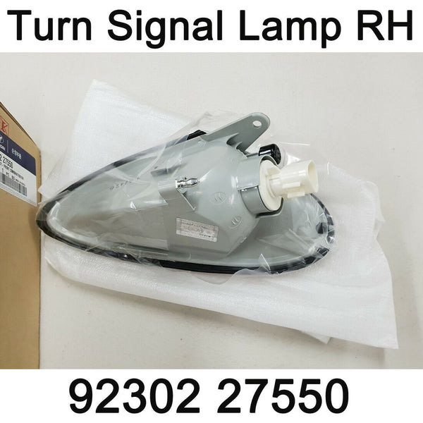 Nueva luz de lámpara de señal de giro delantera OEM RH 92302 27550 para Hyundai Tiburon 99-01 