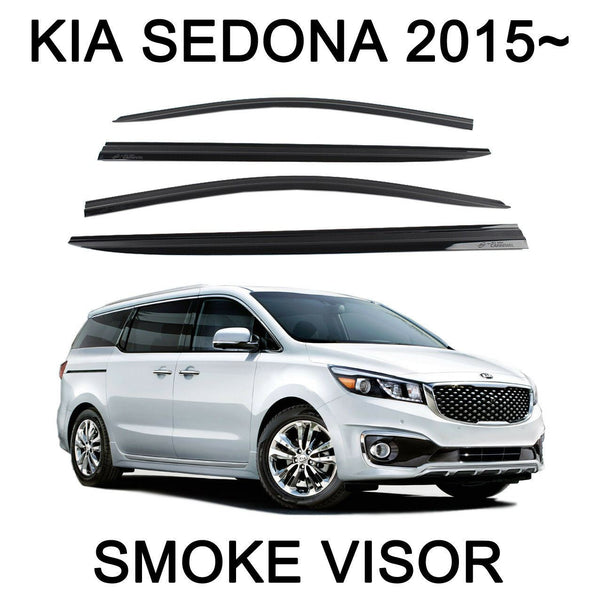 New Smoke Window Vent Visors Deflector Rain Guards for Kia Sedona 2015 - 2019