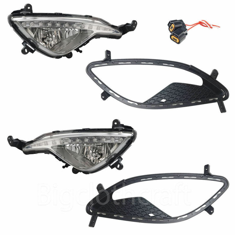 New OEM Fog Lamp Light Cover Connect LH RH set for Hyundai Genesis Coupe 13-17