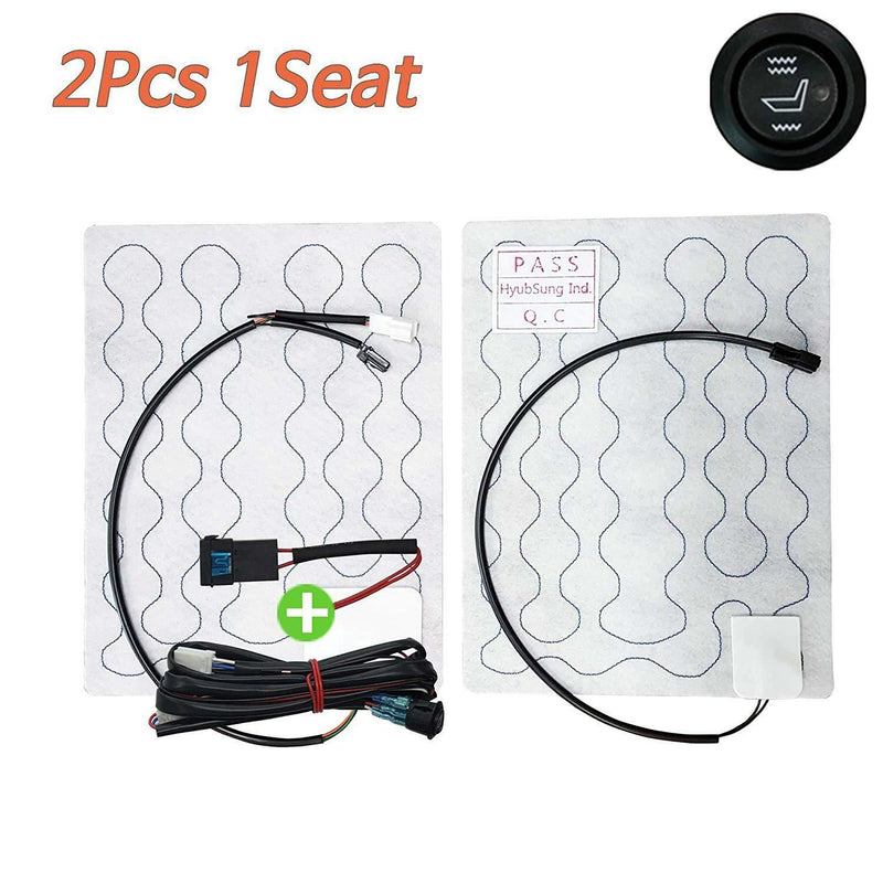 New Universal Fit Car Heated Seat Heater Pads Kit 12V High Low 3Way LED Switch