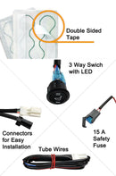 New Universal Fit Car Heated Seat Heater Pads Kit 12V High Low 3Way LED Switch