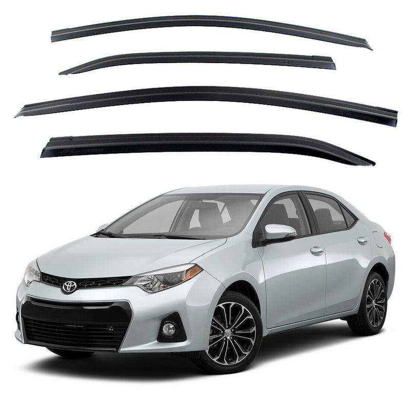 Nuevas viseras de humo Deflector de puerta de ventilación de ventana de protección de lluvia para Toyota Corolla 14-18 