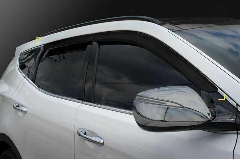 New Smoke Visors Rain Guard Window Door Deflector for Hyundai Santa Fe 17-18