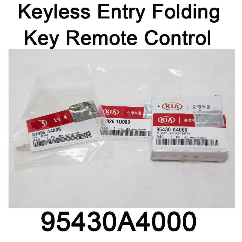Genuine Remote Control Blank Keyless Folding Key 3p  95430A4000 For KIa Rondo