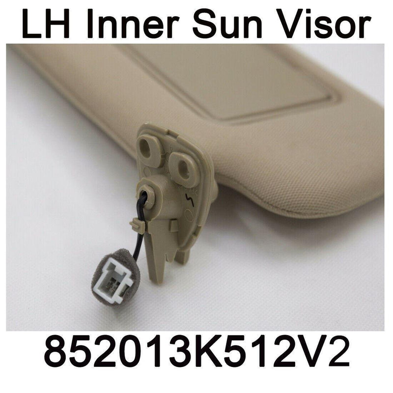 Inner Sun Visor Beige Fabric LH For 2008 - 2010 / Hyundai Sonata 85201-3K512V2
