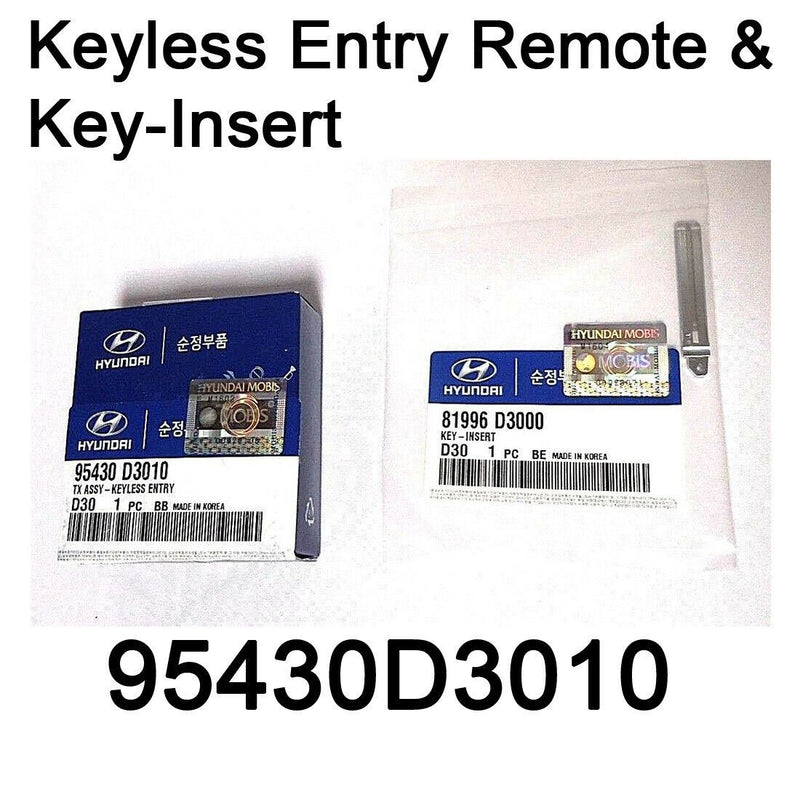New Genuine Keyless Entry Remote & Insert Part Oem 95430D3010 For Hyundai Tucson