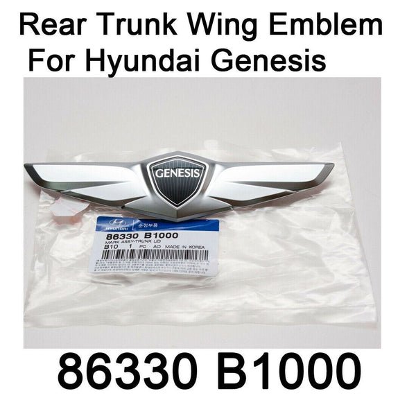 Nuevo emblema de ala de maletero trasero genuino Oem 86330B1000 para Hyundai Genesis 15-16