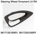 Genuine Steering Wheel Ornament LH RH 561703S100RY For Hyundai i45 Sonata 11-13