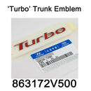 New Genuine Turbo Trunk Tail Gate Emblem Oem 863172V500 For Hyundai Veloster