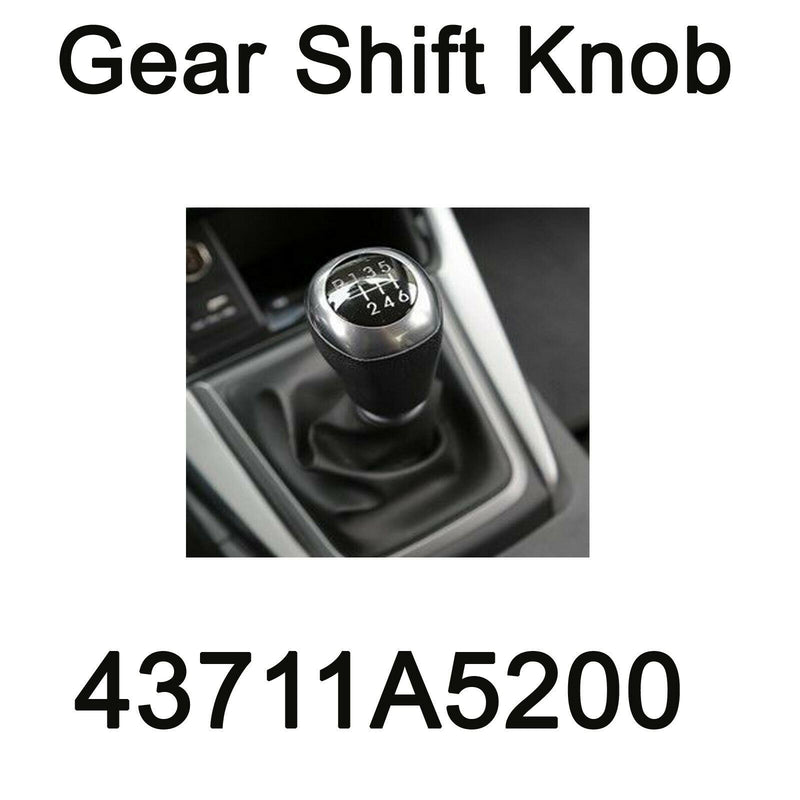 New OEM Genuine 6-Speed Leather Gear Shift Knob Fits 2012 - 2015 for Hyundai Elantra GT 43711A5200