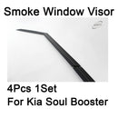Safe Smoke Window Visor Sun Rain Vent Guard 4 Pcs Set for Kia Soul Booter 2020+