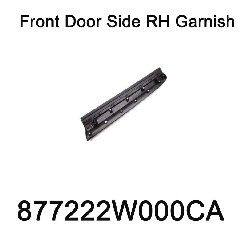 Genuine Front Door Side RH Garnish Oem 877222W000CA para Hyundai Santa Fe 13-16 