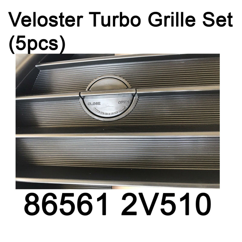 Genuine Front Bumper Grille 5Pcs Oem 865612V510 For Hyundai Veloster Turbo 13-17