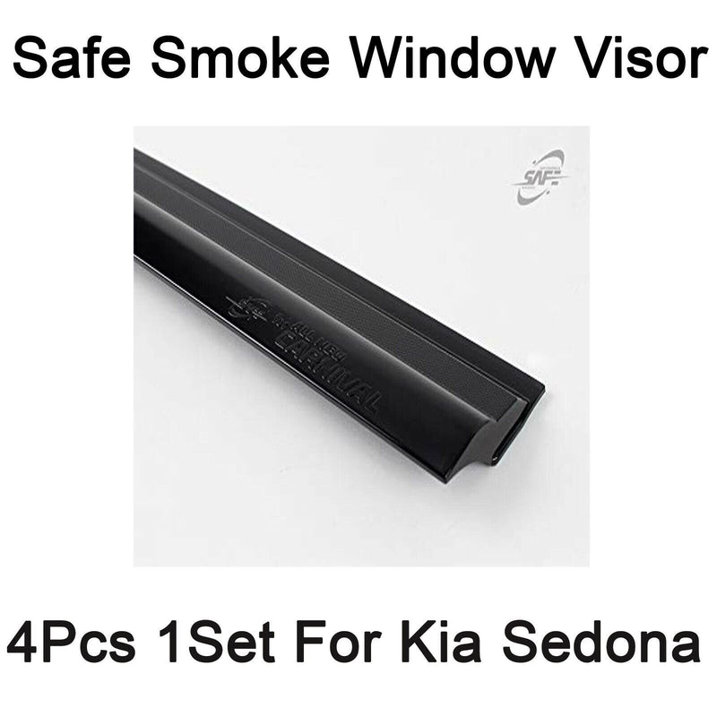 New Safe Smoke Window Visor Sun Rain Vent Guard 4 Pcs Set for Kia Sedona 2015+