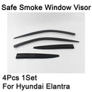 Smoke Window Visor Sun Rain Vent Guard 4 Pcs Set for Hyundai Elantra GT 2018+
