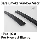 Smoke Window Visor Sun Rain Vent Guard 4 Pcs Set for Hyundai Elantra GT 2018+