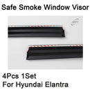 Smoke Window Visor Sun Rain Vent Guard 4 Pcs Set for Hyundai Elantra GT 2018+