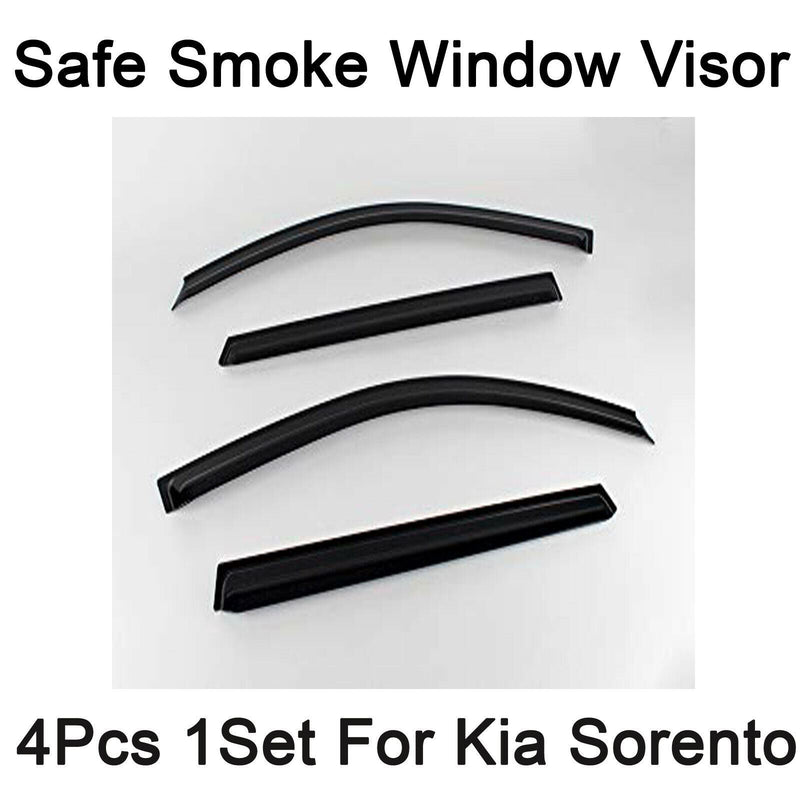 New Safe Smoke Window Visor Sun Rain Vent Guard 4 Pcs Set For Kia Sorento 10-15