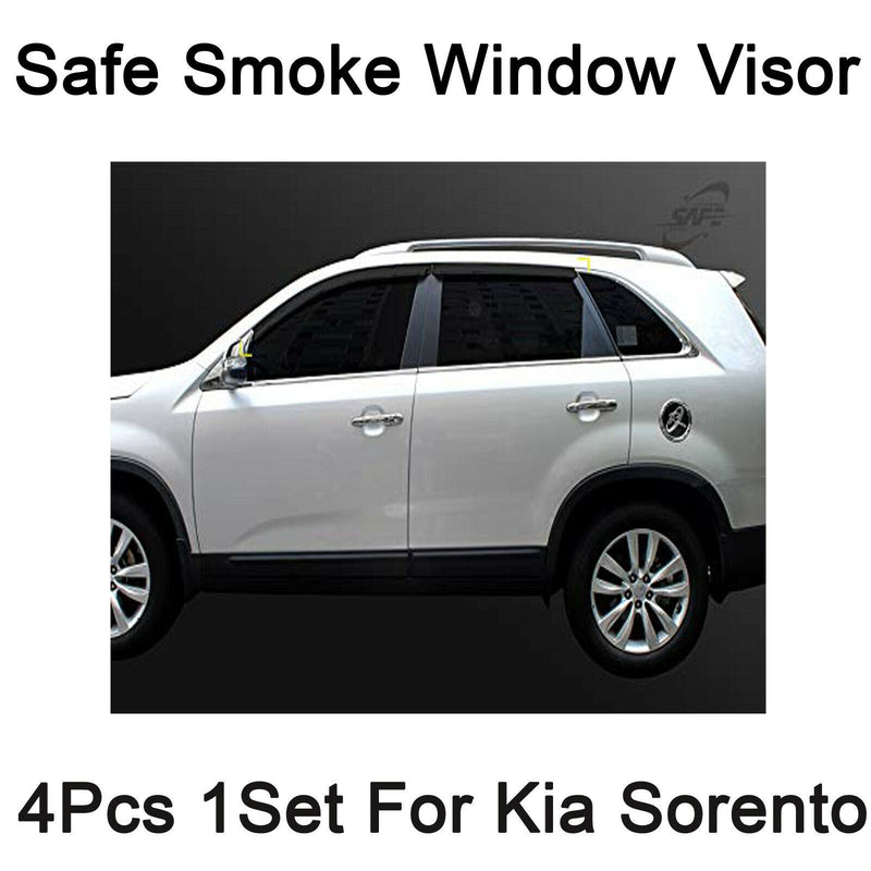 New Safe Smoke Window Visor Sun Rain Vent Guard 4 Pcs Set For Kia Sorento 10-15