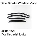 Safe Smoke Window Visor Sun Rain Vent Guard 4 Pcs 1Set For Hyundai  Ioniq 2016+
