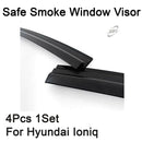 Safe Smoke Window Visor Sun Rain Vent Guard 4 Pcs 1Set For Hyundai  Ioniq 2016+