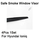 Safe Smoke Window Visor Sun Rain Vent Guard 4 Pcs 1Set For Hyundai  Ioniq 2016+