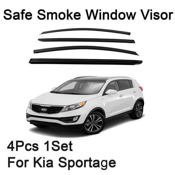Safe Smoke Window Visor Sun Rain Vent Guard 4 piezas 1 juego para Kia Sportage 11-16