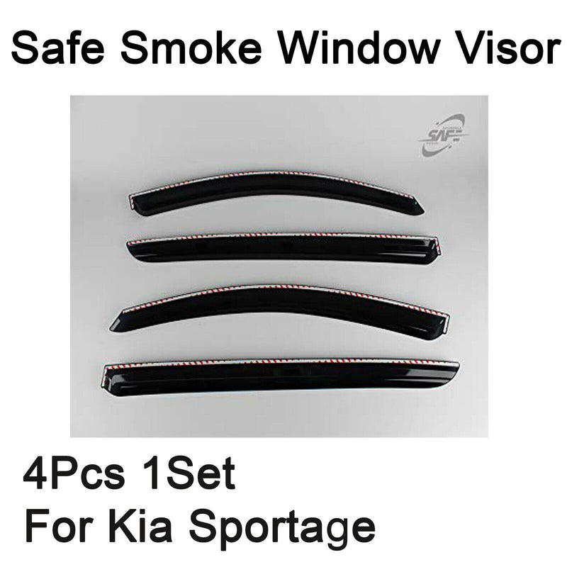 Safe Smoke Window Visor Sun Rain Vent Guard 4 Pcs 1Set For Kia Sportage 11-16
