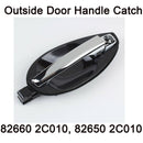 Nuevo juego de manija de puerta exterior genuina RH LH 82660 2C010 para Tiburon 03-08
