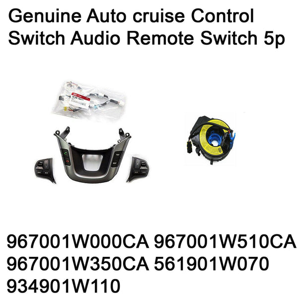 Genuine Auto Cruise Audio Remote Switch, Clock spring 5p Fits 2012 - 2014 / Kia