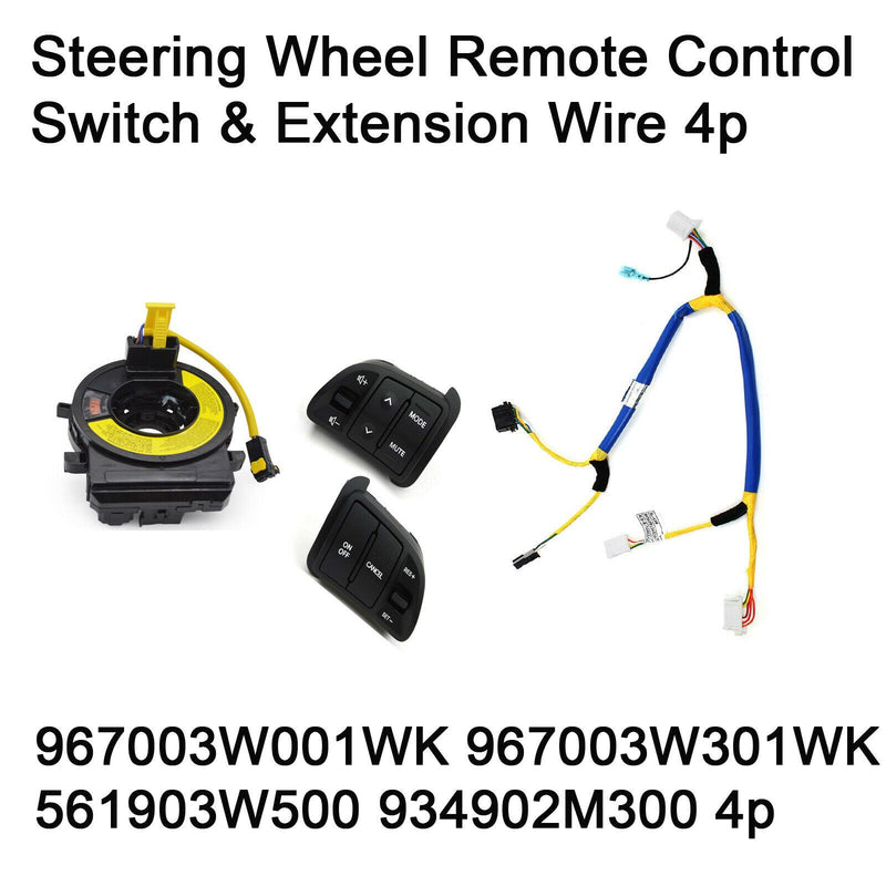 Genuine Steering Wheel Remote Switch, Clock spring 4pcs For Kia Sportage 11-15