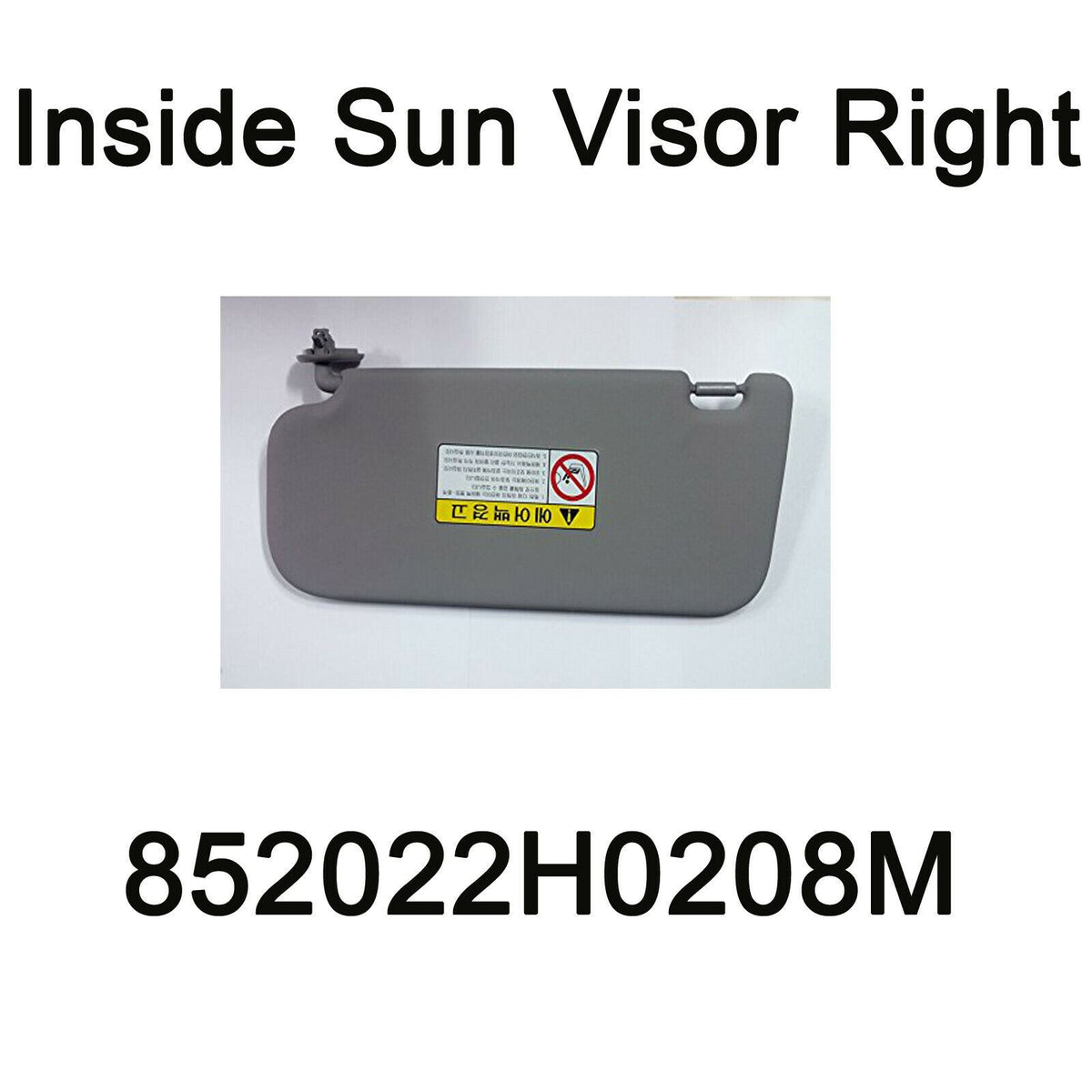OEM Pair Front Left & Right Sun Visors (Grey) For Hyundai Elantra 2007-2010 852012H0208M 852022H0208M