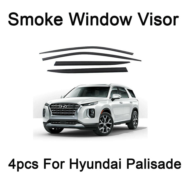 New Smoke Window Vent Visors Deflector Rain Guards 4p for Hyundai Palisade 2020+