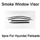 New Smoke Window Vent Visors Deflector Rain Guards 4p for Hyundai Palisade 2020+