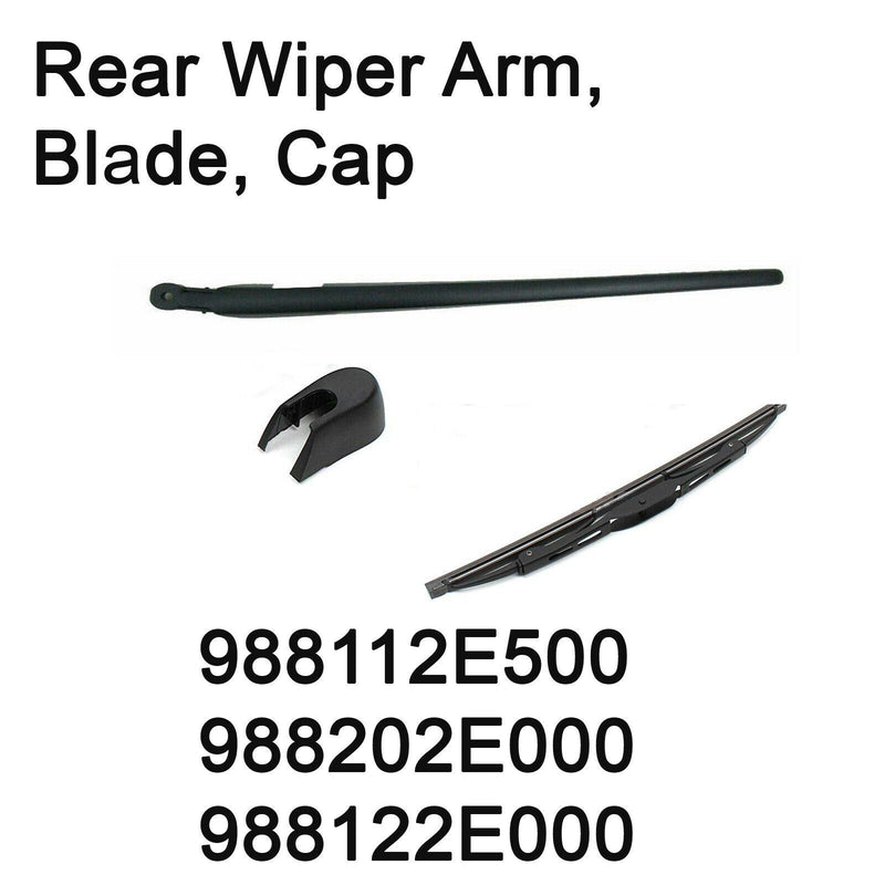 Genuine Rear Wiper Arm, Blade, Cap 3pcs 98811 2E500 For Hyundai Tucson 2005-2009
