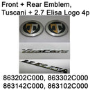 Genuine Front & Rear Emblem, Tuscani & 2.7 Elisa Logo 4p Set For Hyundai Tuscani