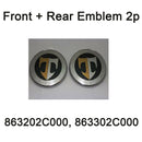 New Genuine Front Hood Top & Rear Tailgate Emblem 2p For Hyundai Tuscani 02-07