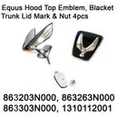 Emblema superior de capó genuino, Blacket, marca de maletero y tuerca 4p para Hyundai Equus 09-16